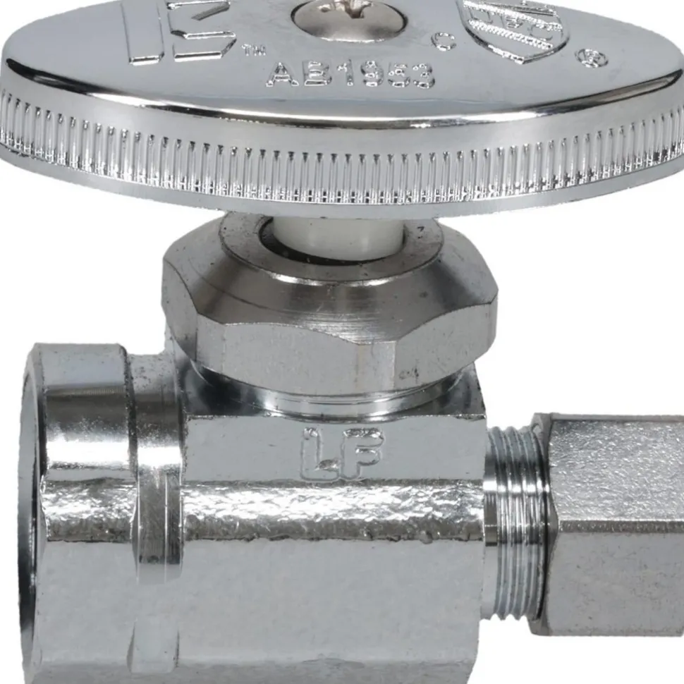 FIP 1/2 Inlet, 125 Max psi, Chrome Finish, Brass Water Supply Stop Valve