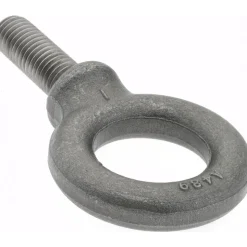 Fixed Lifting Eye Bolt: With Shoulder, 2,400 lb Capacity, 1/2-13 Thread, Grade 1030 Steel