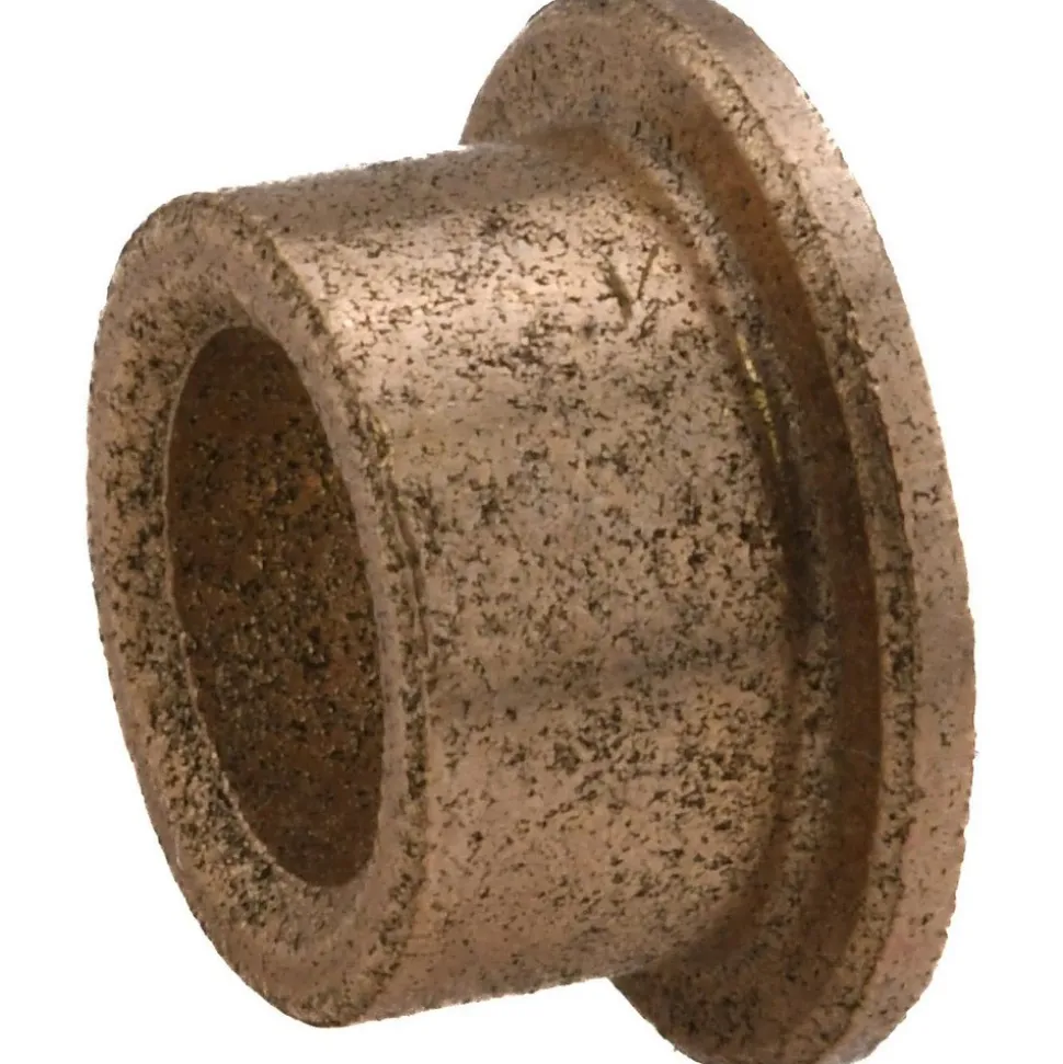 Flanged Sleeve Bearing: 1/4" ID, 3/8" OD, 1/4" OAL, Oil-Impregnated Bronze