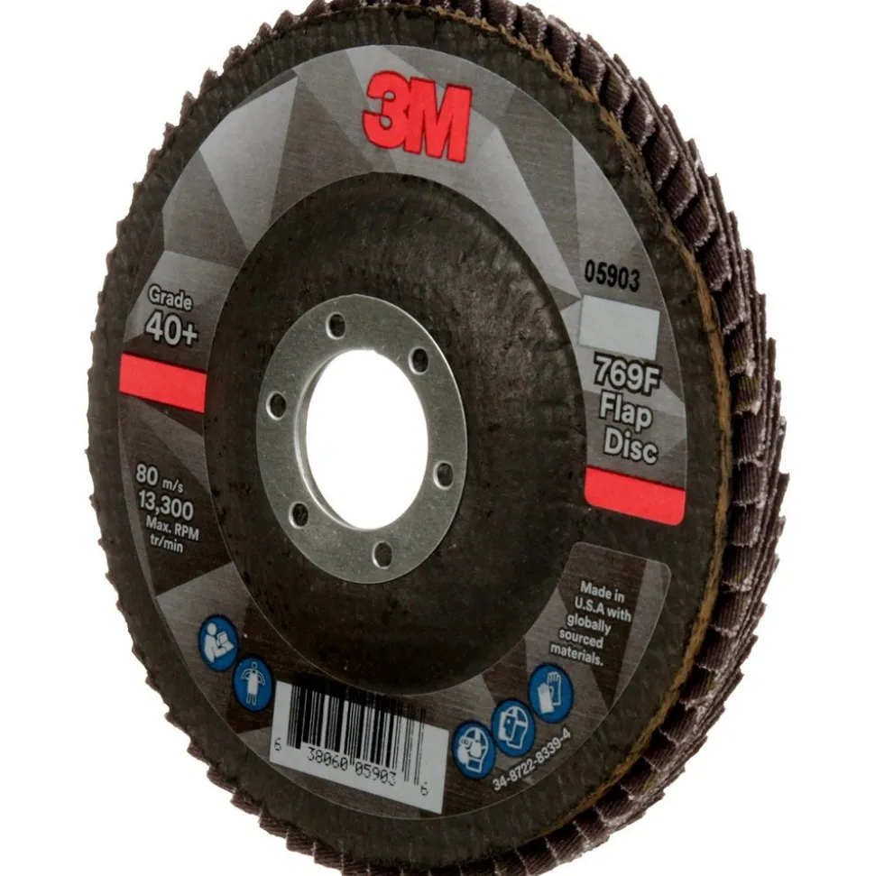 Flap Disc: 4-1/2" Dia, 7/8" Hole, Ceramic Alumina, Type 27