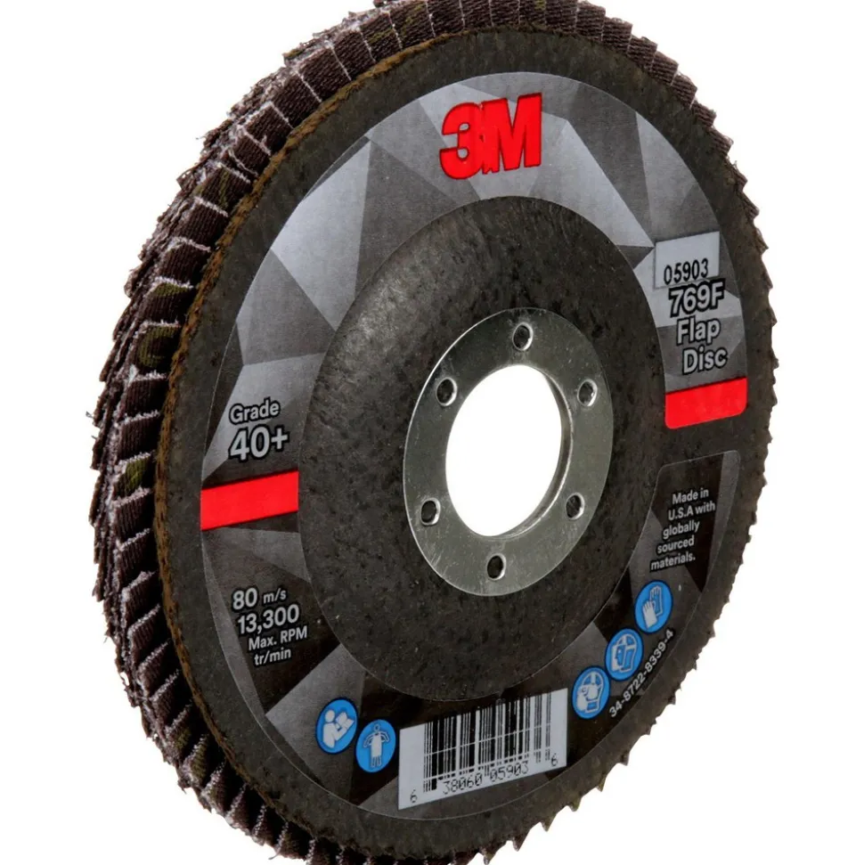 Flap Disc: 4-1/2" Dia, 7/8" Hole, Ceramic Alumina, Type 27