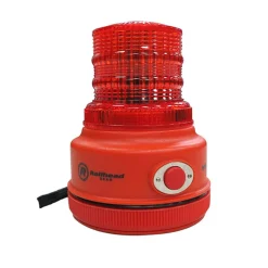 Flashing & Revolving Light: Red, Magnetic Mount
