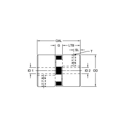 Flexible Coupling: Hub, Sintered Iron, 11.00 mm Pipe, 2-1/2" OAL