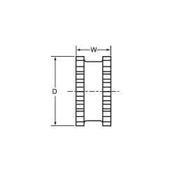 Flexible Coupling: One Piece Solid Sleeve, EPDM, 2-1/2" OAL