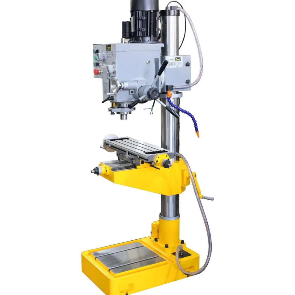 Floor Drill Press: Geared Head, 1-3/5" Swing