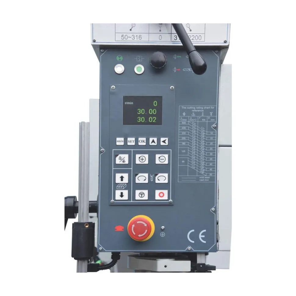 Floor Drill Press: 3 hp, Geared Head Drive, 230 V, 3 Phase