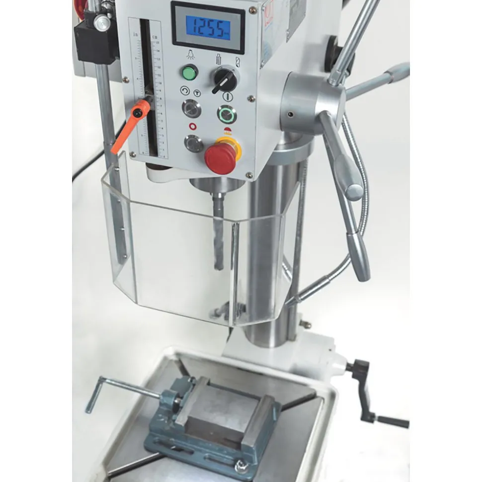Floor Drill Press: 2 hp, Step Pulley Drive, 230 V, 3 Phase