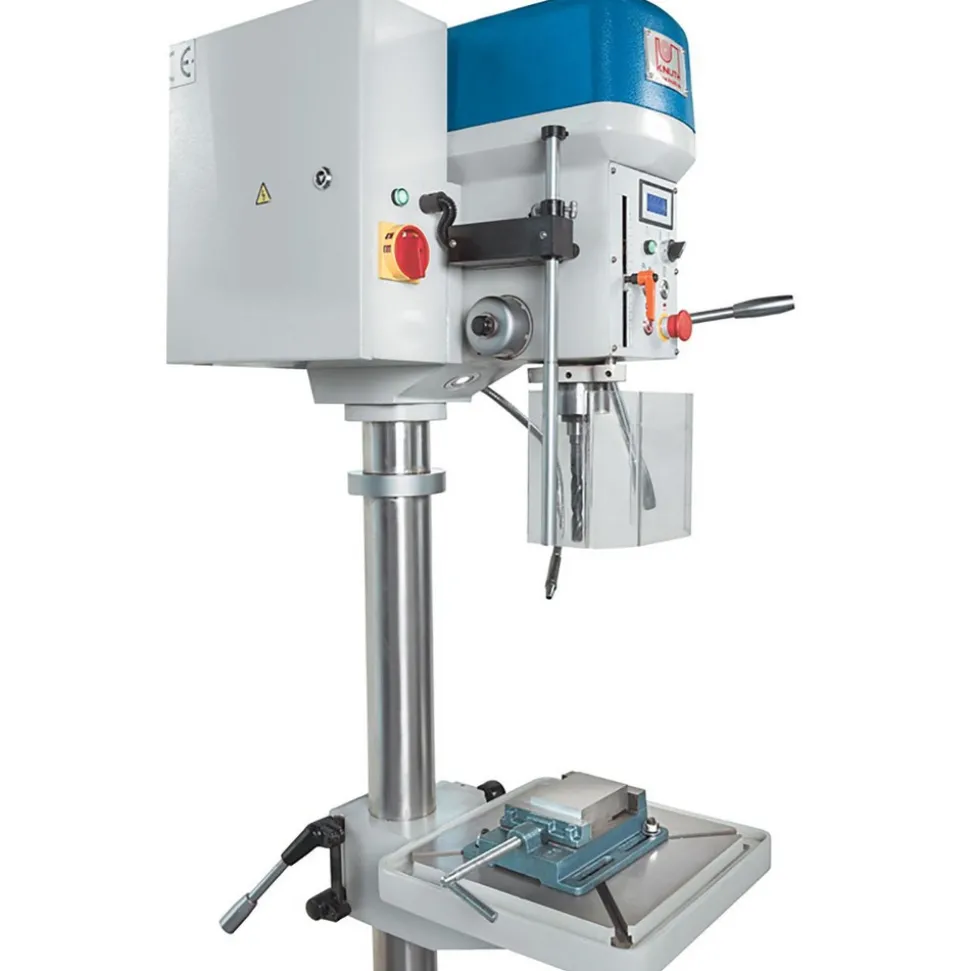 Floor Drill Press: 2 hp, Step Pulley Drive, 230 V, 3 Phase
