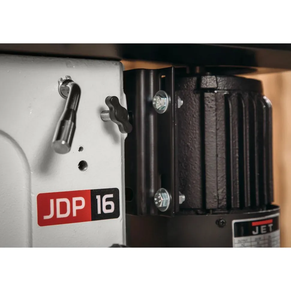 Floor Drill Press: 16-1/2" Swing, 0.75 hp, Step Pulley Drive, 115 & 230 V, 1 Phase