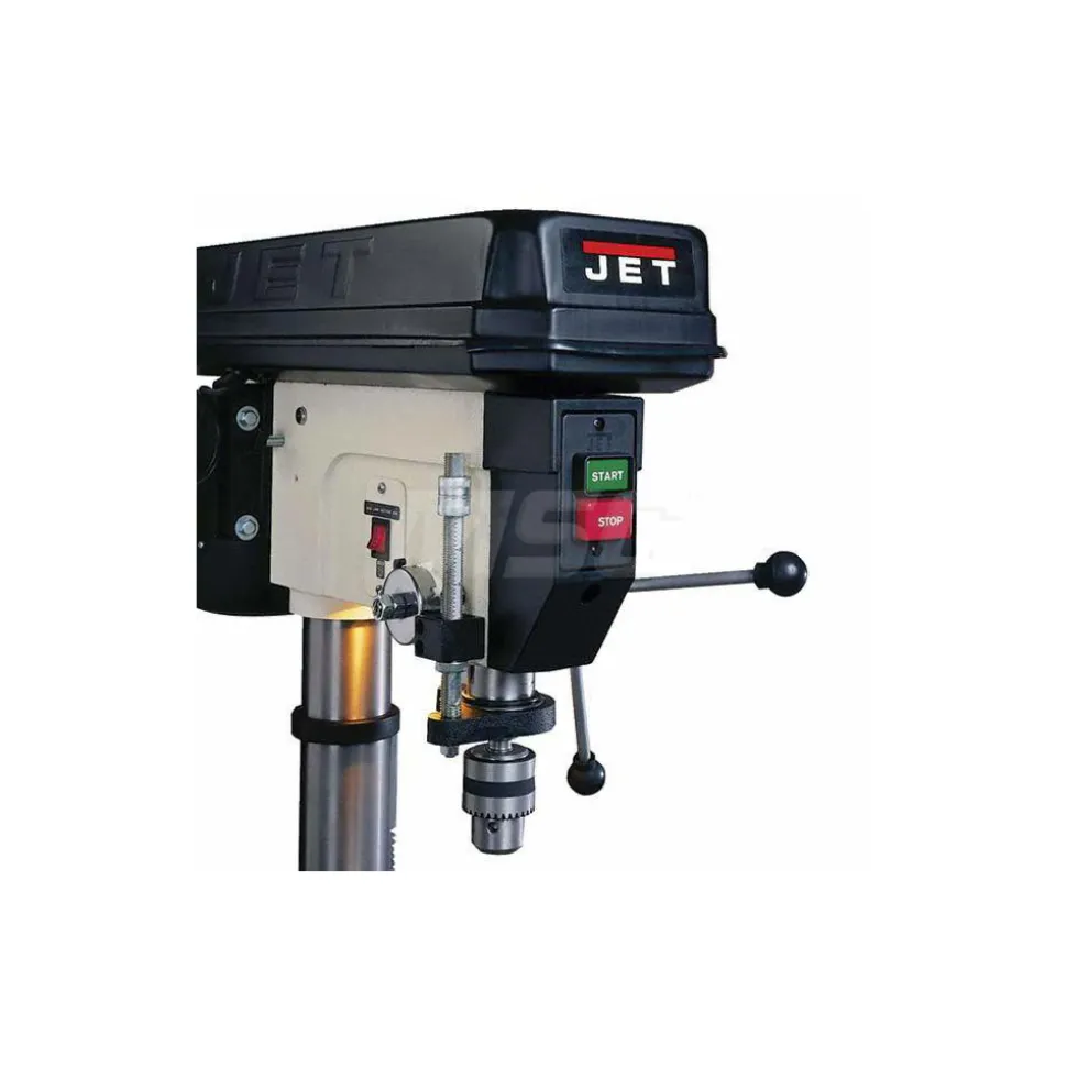 Floor Drill Press: 16-1/2" Swing, 0.75 hp, Step Pulley Drive, 115 & 230 V, 1 Phase