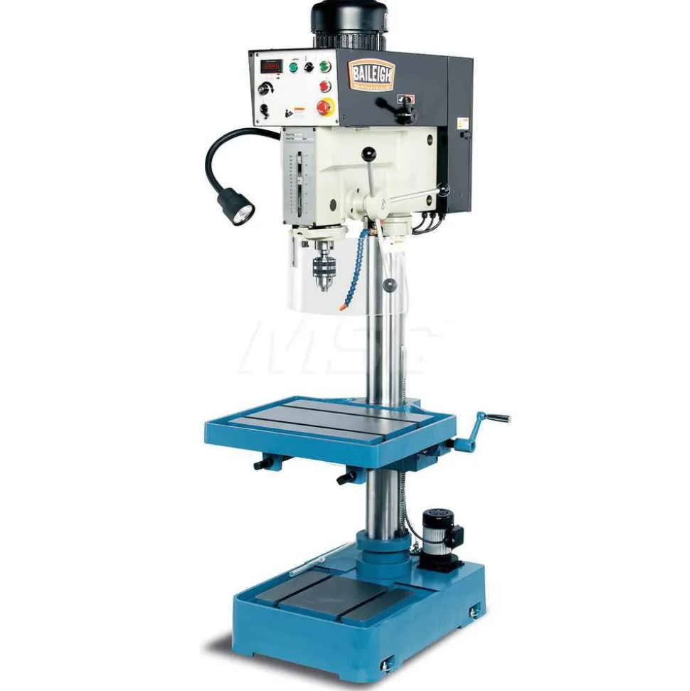 Floor Drill Press: 20" Swing, 2 hp, 220 V, 1 Phase