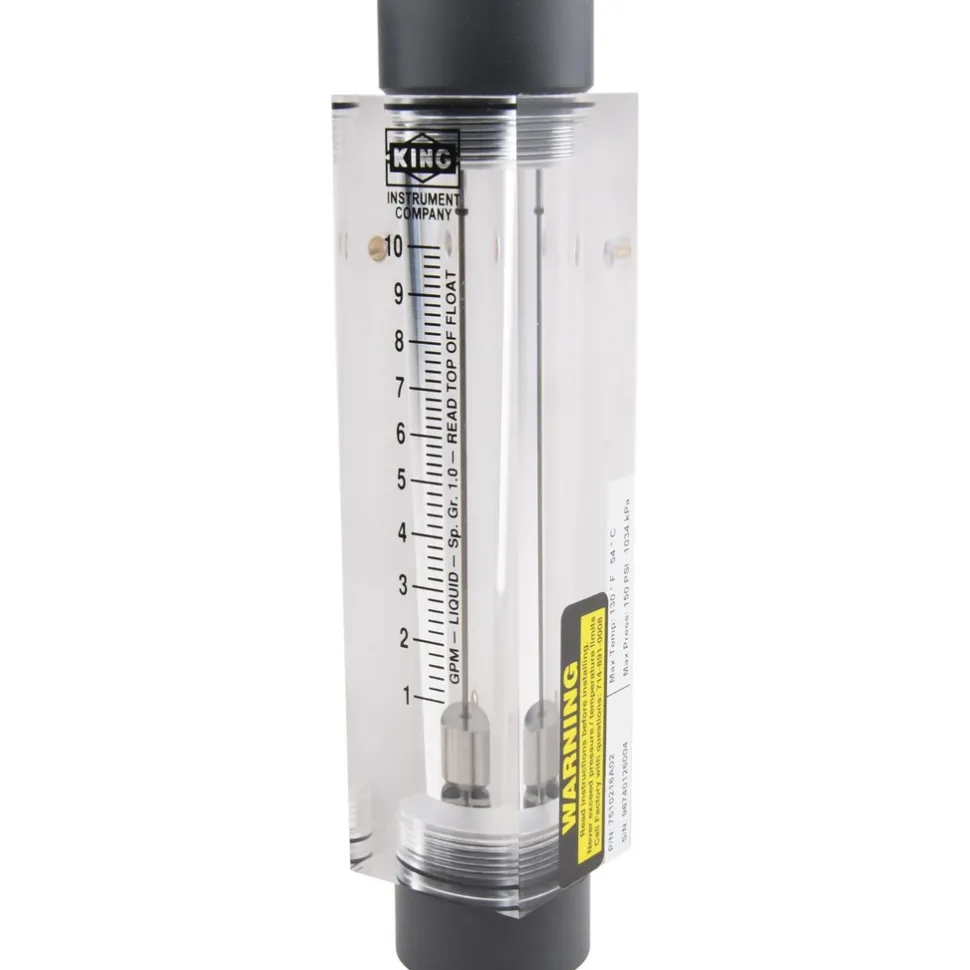 1" FNPT Port Block Style, Inline Flowmeter