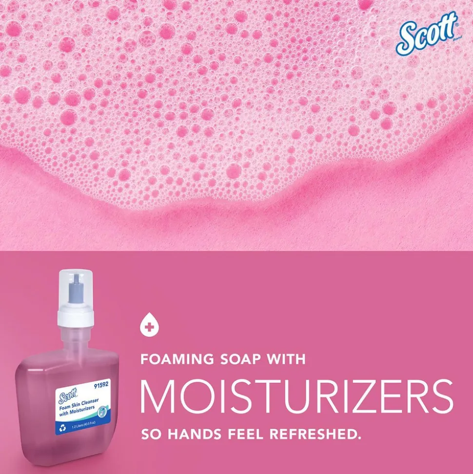 Foam Hand Soap with Moisturizers, 1.2 L Pink, Floral Scent