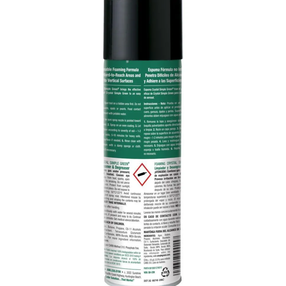 Foaming Crystal Industrial Cleaner & Degreaser, 20 oz Aerosol