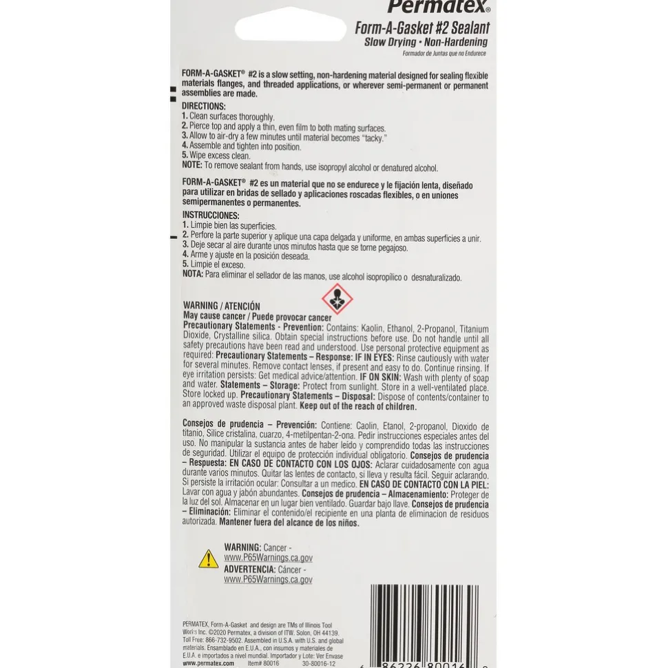 Form-A-Gasket No.2 Sealant, 3 oz