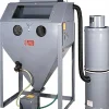 Free-Standing Sandblasting Cabinet: 36" Wide, 24" Deep, 23" High, 25 CFM @ 80 psi, Suction