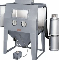 Free-Standing Sandblasting Cabinet: 48" Wide, 36" Deep, 36" High, 25 CFM @ 80 psi, Suction
