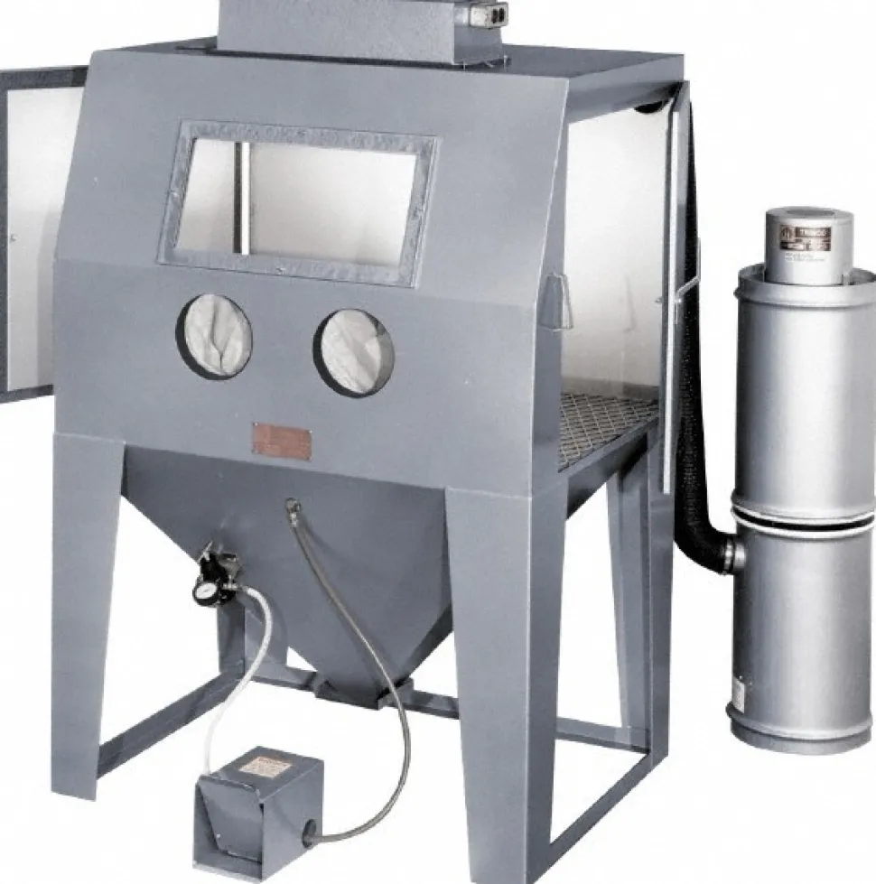 Free-Standing Sandblasting Cabinet: 48" Wide, 36" Deep, 36" High, 25 CFM @ 80 psi, Suction