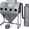 Free-Standing Sandblasting Cabinet: 48" Wide, 24" Deep, 23" High, 25 CFM @ 80 psi, Suction