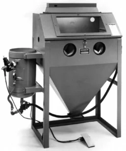Free-Standing Sandblasting Cabinet: 36" Wide, 24" Deep, 23" High, 25 CFM @ 80 psi, Pressure