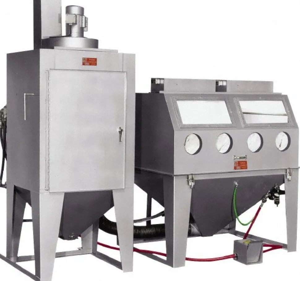 Free-Standing Sandblasting Cabinet: 60" Wide, 48" Deep, 31" High, 80 CFM @ 50 psi, Pressure