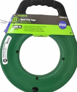 125 Ft. Long x 1/8 Inch Wide, 0.045 Inch Thick, Steel Fish Tape