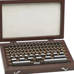 Gage Block Set: 0.05 to 4'' Range, 81 Pc, Economy Grade, Steel