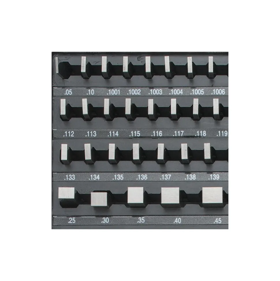 Gage Block Set: 0.05 to 4'' Range, 81 Pc, Economy Grade, Steel