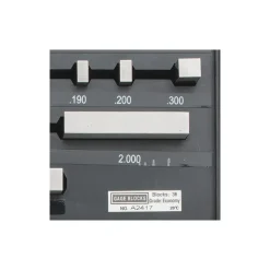 Gage Block Set: 0.05 to 4'' Range, 36 Pc, Economy Grade, Steel