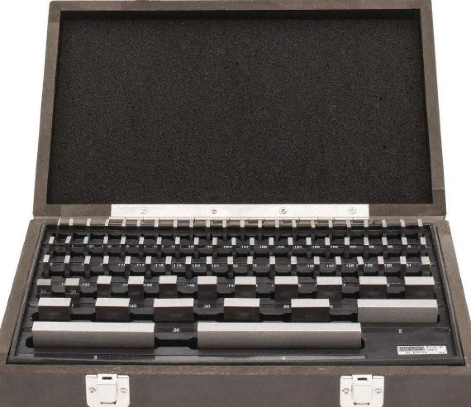 Gage Block Set: 0.101 to 4'' Range, 81 Pc, Steel