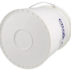 5 Gal, 14.5669" High, High-Density Polyethylene Round White Single Pail