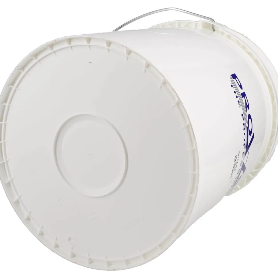 5 Gal, 14.5669" High, High-Density Polyethylene Round White Single Pail