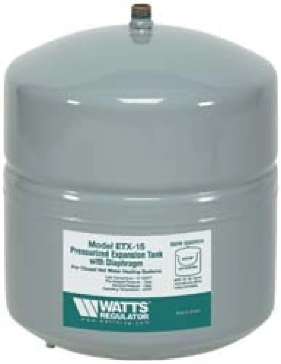 2.5 Gallon Capacity, 4.5 Gallon Tank, 11" Dia, 14" High, 1/2" Port, Expansion Tank