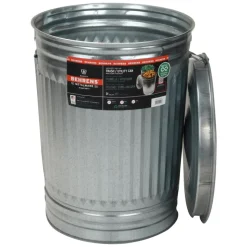 31-Gallon Galvanized Steel Utility/Trash Can with Lid