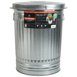31-Gallon Galvanized Steel Utility/Trash Can with Lid