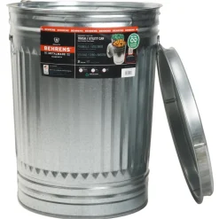 31-Gallon Galvanized Steel Utility/Trash Can with Lid