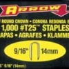 Galvanized Steel Cable Staple: 9/16" Leg Length