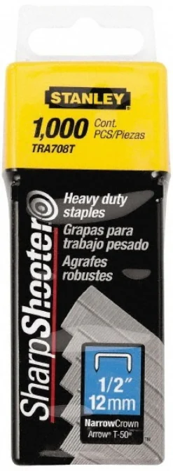 Galvanized Steel Heavy-Duty Power Crown Staple: 1/2" Leg Length