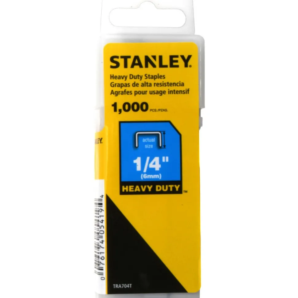 Galvanized Steel Heavy-Duty Power Crown Staple: 1/4" Leg Length