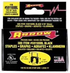 Galvanized Steel Insulated Staple: 5/16" Leg Length