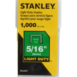 Galvanized Steel Light-Duty Staple: 5/16" Leg Length