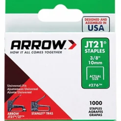 Galvanized Steel Light-Duty Staple: 3/8" Leg Length