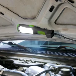 Garage Work Lights: Light Type: Portable Work Light, LED Spotlight; Mount Type: Hook, Magnetic; Color: Black