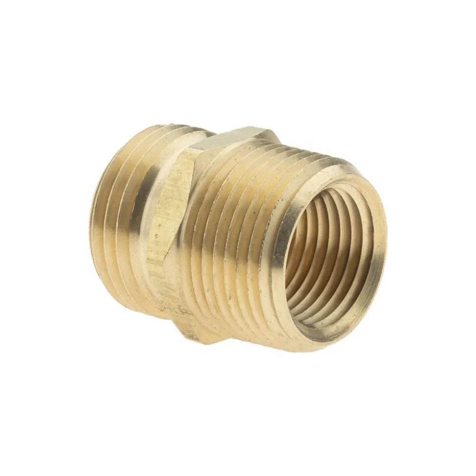 Garden Hose Adapter: Male Hose to Male Pipe, 3/4 x 3/4", Brass