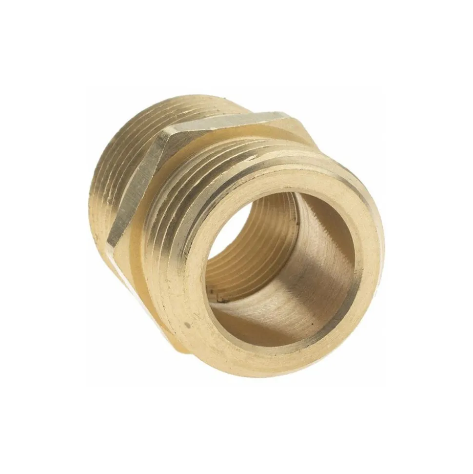 Garden Hose Adapter: Male Hose to Male Pipe, 3/4 x 3/4", Brass