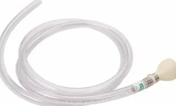 Garden Hose: 1" Dia, 6 ft, Clear, Plastic