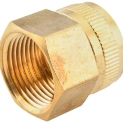 Garden Hose Fitting: Female Hose to Female Pipe Swivel, FPT, Brass