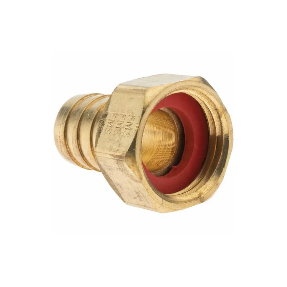 Garden Hose Fitting: Female Hose to Barb, 3/4 x 3/4", Brass