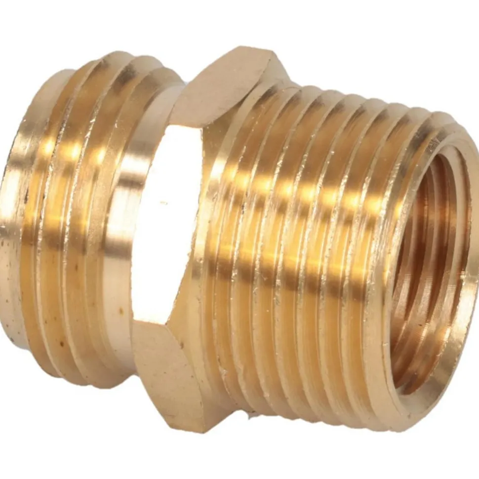 Garden Hose Fitting: 0.75" Hose, Male Hose to Male Pipe, Brass