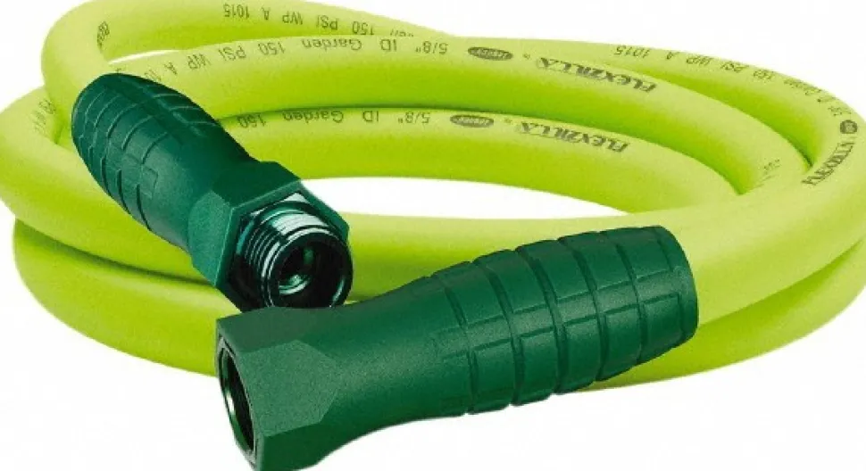 Garden Hose Lead-In: 10 ft, 3/4" GHT Thread, Green, Hybrid Polymer, 150 psi